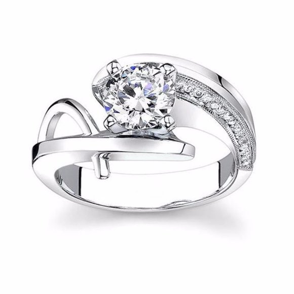 New Women's 925 Silver Diamond Beautiful Ring - Picture 4 of 6